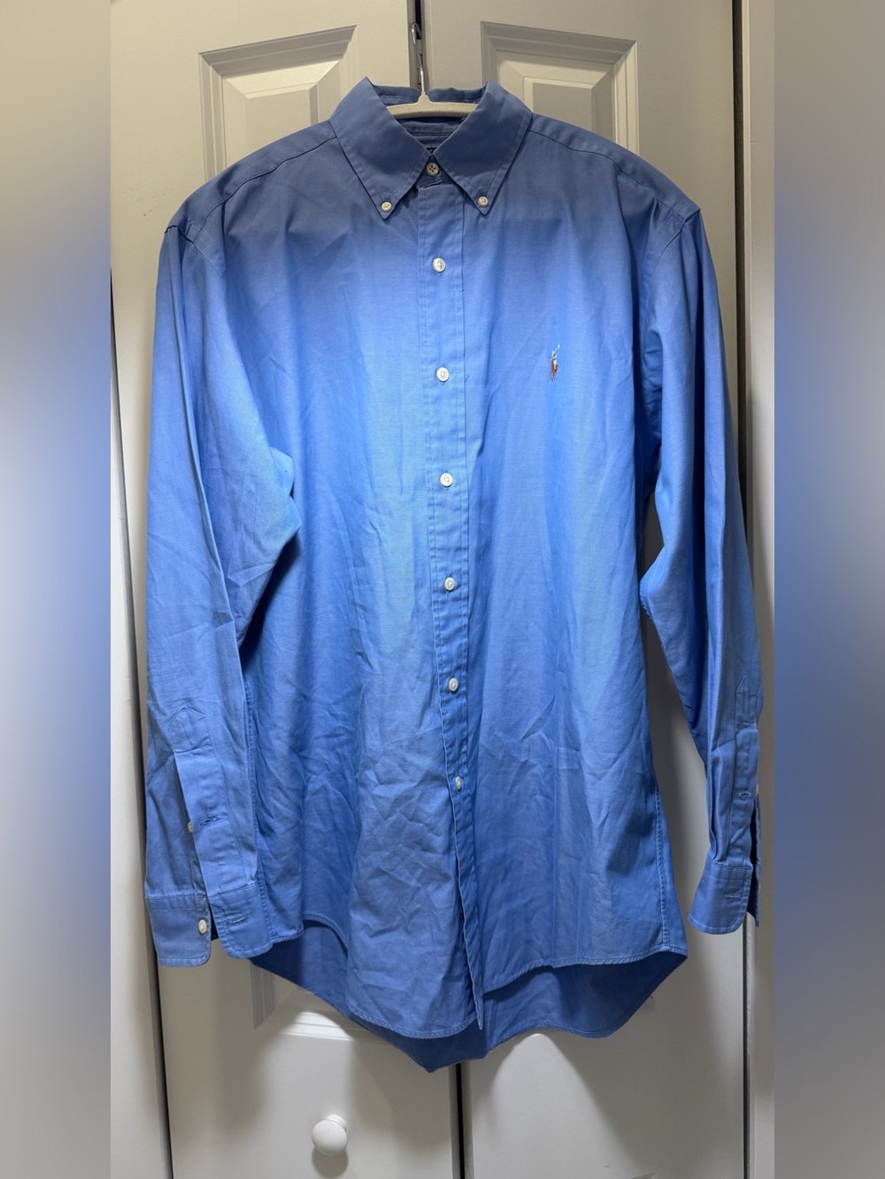 VTG Ralph Lauren Yarmouth Blue Button Down Men’s Dress Shirt 15-33 100% Cotton M